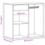 Gabinete Cosmético de Roble Negro  80x40x75 cm Hecho de Madera Elaborada | Foro24.es | Tu tienda online para hogar, jardín y más Foro24.es