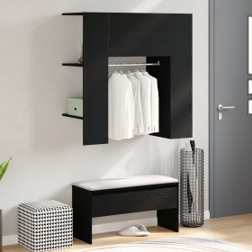 Armario de Pasillo Roble Negro Madera Elaborada 97.5 x 37 x 99 cm von , Schränke und Lagerung - Ref: Foro24-862791, Preis: 83...