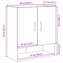Armario de pared Negro Roble 60x30x70 cm de madera von , Schließfächer und Lagerschränke - Ref: Foro24-862798, Preis: 68,51 €...