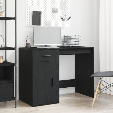 Escritorio Negro Roble 100x49x75 cm Madera Elaborada de , Escritorios - Ref: Foro24-862804, Precio: 116,14 €, Descuento: %