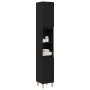 Armario de baño Negro Roble 30x30x190 cm Madera elaborada by , bathroom vanities - Ref: Foro24-862805, Price: 87,58 €, Discou...