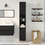 Armario de baño Negro Roble 30x30x190 cm Madera elaborada by , bathroom vanities - Ref: Foro24-862805, Price: 87,58 €, Discou...