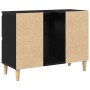 Gabinete de Lavabo Negro Roble 80x33x60 cm Madera Elaborada von , Badezimmerwaschtische - Ref: Foro24-862813, Preis: 94,20 €,...