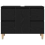 Gabinete de Lavabo Negro Roble 80x33x60 cm Madera Elaborada von , Badezimmerwaschtische - Ref: Foro24-862813, Preis: 94,20 €,...