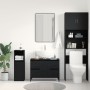 Gabinete para lavabo de baño negro roble 80x33x60 cm de madera de , Tocadores de baño - Ref: Foro24-862814, Precio: 100,93 €,...