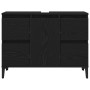 Gabinete para lavabo de baño negro roble 80x33x60 cm de madera de , Tocadores de baño - Ref: Foro24-862814, Precio: 100,93 €,...