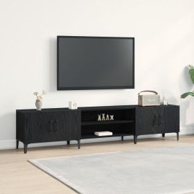 mueble de televisión Negro Roble 180x31,5x40 cm Madera elaborada de , Muebles TV - Ref: Foro24-862818, Precio: 115,77 €, Desc...