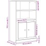 Mueble Alto Roble Negro 60x35.5x103.5 cm Madera Resistente de , Aparadores - Ref: Foro24-862820, Precio: 86,04 €, Descuento: %