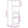 Gabinete Alto de Roble Negro 36x35.5x103.5 cm Madera MDF de , Aparadores - Ref: Foro24-862821, Precio: 65,30 €, Descuento: %
