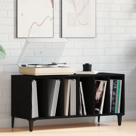 Armario para discos Roble Negro - 100x38x48 cm Hecho de madera by , Closets and storage - Ref: Foro24-862869, Price: 89,48 €,...
