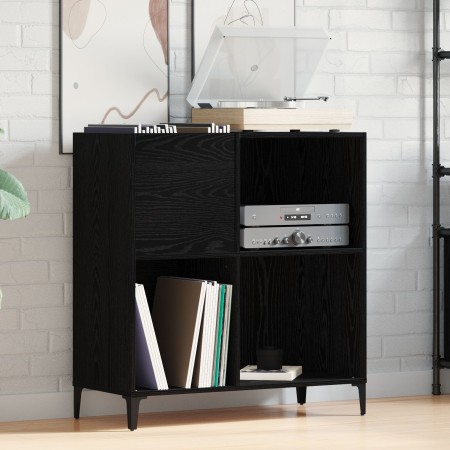 Armario de discos  Negro Roble 84,5x38x89 cm Madera elaborada | Foro24.es | Tu tienda online para hogar, jardín y más Foro24.es