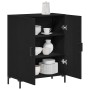 Aparador Negro de Roble 69,5x34x90 cm de Madera Ingenierizada de , Aparadores - Ref: Foro24-862874, Precio: 99,14 €, Descuent...