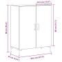 Aparador Negro de Roble 69,5x34x90 cm de Madera Ingenierizada de , Aparadores - Ref: Foro24-862874, Precio: 99,14 €, Descuent...