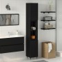 Armario de baño Negro Roble 30x30x190 cm Madera de ingeniería by , Bathroom furniture - Ref: Foro24-862881, Price: 90,88 €, D...