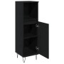 Armario de baño Negro Roble 30x30x100 cm Madera elaborada de , Muebles de baño - Ref: Foro24-862885, Precio: 60,42 €