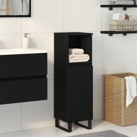 Armario de Baño Negro Roble 30x30x100 cm Madera Elaborada by , bathroom vanities - Ref: Foro24-862886, Price: 61,20 €, Discou...