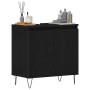 Gabinete de lavabo para baño Negro Roble 58x33x60 cm Madera elaborada de , Muebles de baño - Ref: Foro24-862888, Precio: 58,09 €