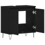 Gabinete de lavabo para baño  Negro Roble 58x33x60 cm Madera elaborada | Foro24.es | Tu tienda online para hogar, jardín y más Foro24.es