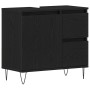 Gabinete de lavabo de baño en negro de roble 65x33x60 cm de madera elaborada von , Badezimmermöbel - Ref: Foro24-862891, Prei...