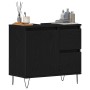 Gabinete de lavabo de baño en negro de roble 65x33x60 cm de madera elaborada von , Badezimmermöbel - Ref: Foro24-862891, Prei...