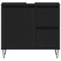 Gabinete de lavabo de baño en negro de roble 65x33x60 cm de madera elaborada von , Badezimmermöbel - Ref: Foro24-862891, Prei...
