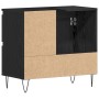 Gabinete de lavabo de baño en negro de roble 65x33x60 cm de madera elaborada von , Badezimmermöbel - Ref: Foro24-862891, Prei...