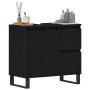 mueble de baño en negro de roble 65x33x60 cm de madera elaborada von , Badezimmermöbel - Ref: Foro24-862892, Preis: 93,85 €, ...