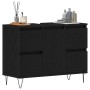 Mueble para lavabo de baño Negro Roble 80x33x60 cm Madera elaborada von , Badezimmermöbel - Ref: Foro24-862894, Preis: 113,90...