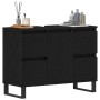 mueble de baño lavabo negro roble 80x33x60 cm madera elaborada by , bathroom vanities - Ref: Foro24-862895, Price: 120,07 €, ...
