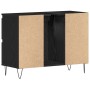 Mueble para lavabo de baño Negro Roble 80x33x60 cm Madera elaborada von , Badezimmermöbel - Ref: Foro24-862894, Preis: 113,90...