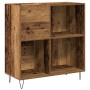 Gabinete de medios Roble artesanal 84.5x38x90 cm Madera aglomerada de , Almacenamiento para CD y DVD - Ref: Foro24-862912, Pr...