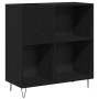 Armario para Registros en Roble Negro 84.5x38x90 cm de , Almacenamiento para CD y DVD - Ref: Foro24-862913, Precio: 101,81 €,...