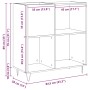 Armario para Registros en Roble Negro 84.5x38x90 cm de , Almacenamiento para CD y DVD - Ref: Foro24-862913, Precio: 101,81 €,...