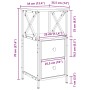 Cabecera de Noche Negra Roble 34x35,5x70 cm Madera Ing. de , Mesitas de noche - Ref: Foro24-862919, Precio: 68,33 €, Descuent...