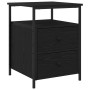Mesa de Noche Negro Roble 44x45x60 cm Madera Ingenierizada y Acero de , Mesitas de noche - Ref: Foro24-862921, Precio: 74,50 ...