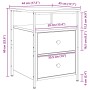 Mesitas de Noche 2 pcs Negro Roble 44x45x60 cm Madera Elaborada de , Mesitas de noche - Ref: Foro24-862922, Precio: 134,99 €,...