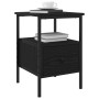 Cabinet de Noche Negro Roble 34x36x50 cm Madera Elaborada y Acero de , Mesitas de noche - Ref: Foro24-862923, Precio: 50,61 €...