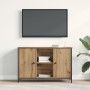 mueble de TV Negro Roble 101x35x65 cm Madera Técnica y Acero de , Muebles TV - Ref: Foro24-862926, Precio: 93,25 €