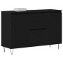 Aparador Negro de Roble 101,5x35x70 cm de Madera Elaborada de , Aparadores - Ref: Foro24-862934, Precio: 118,28 €, Descuento: %