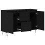 Aparador Negro de Roble 101,5x35x70 cm de Madera Elaborada de , Aparadores - Ref: Foro24-862934, Precio: 118,28 €, Descuento: %