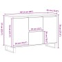 Mueble de almacenamiento Negro Roble 104x35x70 cm Madera Ingeniería de , Aparadores - Ref: Foro24-862935, Precio: 126,41 €, D...
