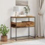 Mesa Consola Madera Vieja 75x40x75 cm Madera Ingenierizada y Acero de , Mesas auxiliares - Ref: Foro24-862936, Precio: 77,29 ...