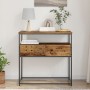 Mesa Consola Madera Vieja 75x40x75 cm Madera Ingenierizada y Acero de , Mesas auxiliares - Ref: Foro24-862936, Precio: 77,29 ...