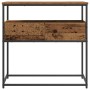 Mesa Consola Madera Vieja 75x40x75 cm Madera Ingenierizada y Acero de , Mesas auxiliares - Ref: Foro24-862936, Precio: 77,29 ...
