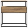 Mesa Consola Artisan Roble 75x40x75 cm Madera Compuesta y Acero de , Mesas auxiliares - Ref: Foro24-862937, Precio: 77,82 €, ...