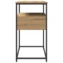 Mesa Consola Artisan Roble 75x40x75 cm Madera Compuesta y Acero de , Mesas auxiliares - Ref: Foro24-862937, Precio: 77,82 €, ...