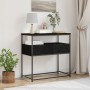 Mesa Consola Negro Roble 75x40x75 cm Madera Ingenierizada y Acero de , Mesas auxiliares - Ref: Foro24-862938, Precio: 81,74 €...