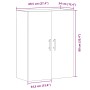 Gabinete Montado en la Pared Negro Roble 69,5x34x90 cm Madera Ingeniería de , Aparadores - Ref: Foro24-862940, Precio: 92,13 ...