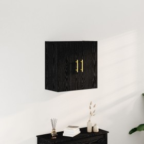 Armario de pared Negro Roble 60x31x70 cm Madera