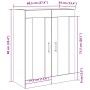Alto Negro Roble 69,5x34x90 cm Madera Engineered de , Aparadores - Ref: Foro24-862950, Precio: 90,98 €, Descuento: %